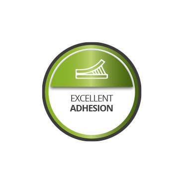 Excellent adhesion